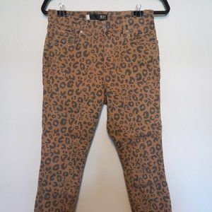 Kut from the Kloth - high rise ankle pants - leopard print - size 2p